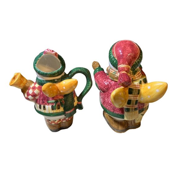 Debbie Mumm Sakura Snow Angel Village Sugar & Creamer 2000-2001 Christmas - Picture 7 of 13